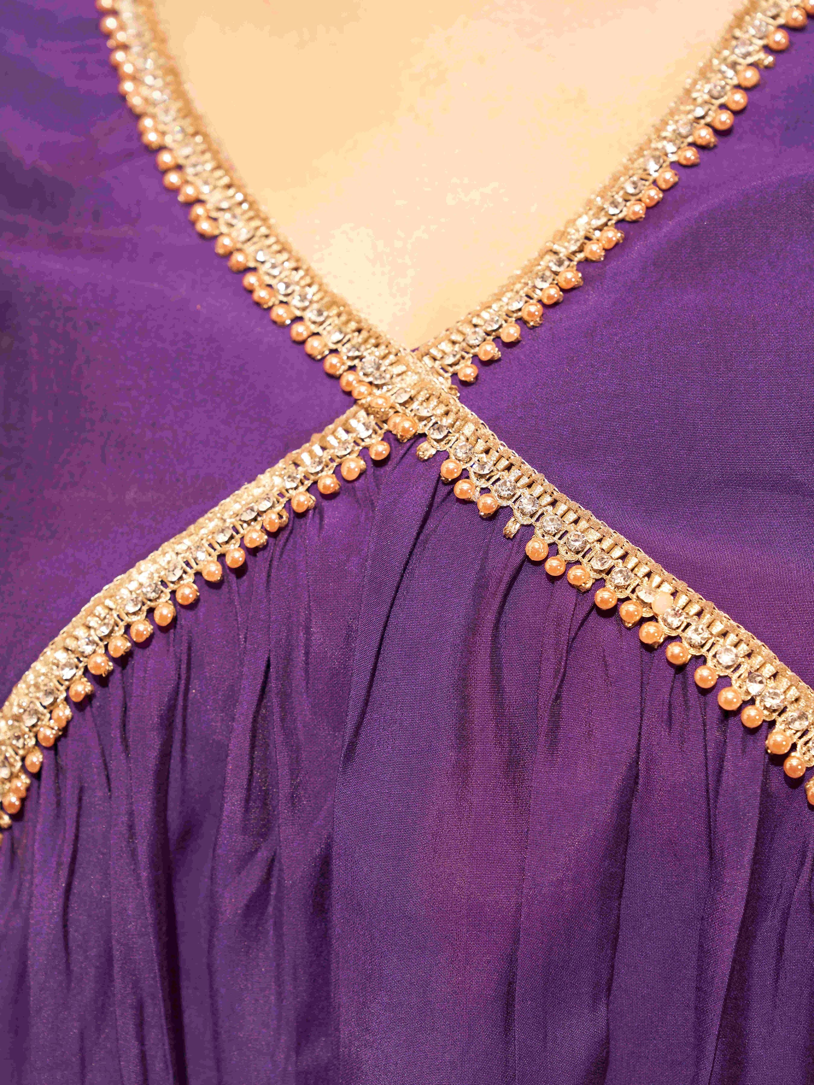 Empire Beads and Stones Anarkali Kurta With Trousers & Dupatta